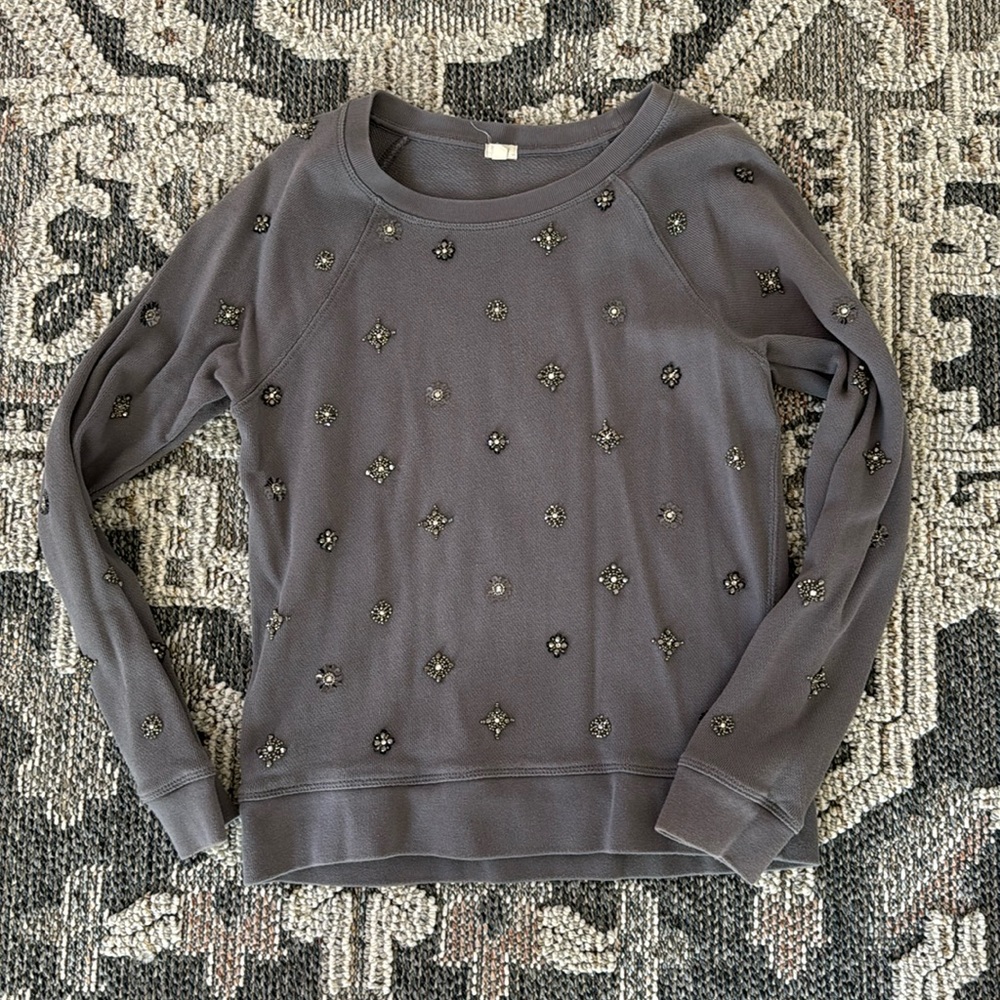 Jcrew jewel embellished sweatshirt